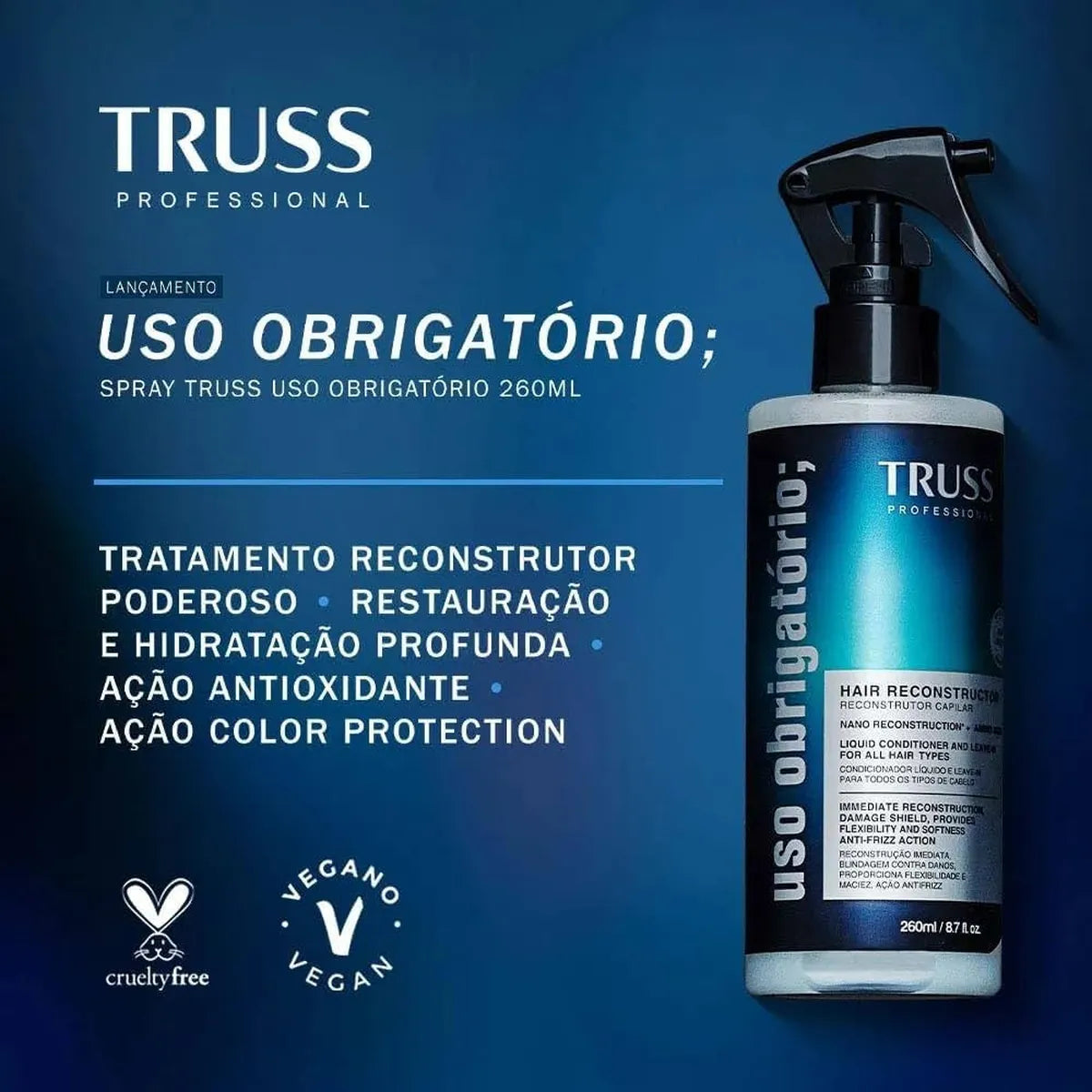 Truss Uso Obrigatório Óleo Capilar Reconstrutor 30 ml