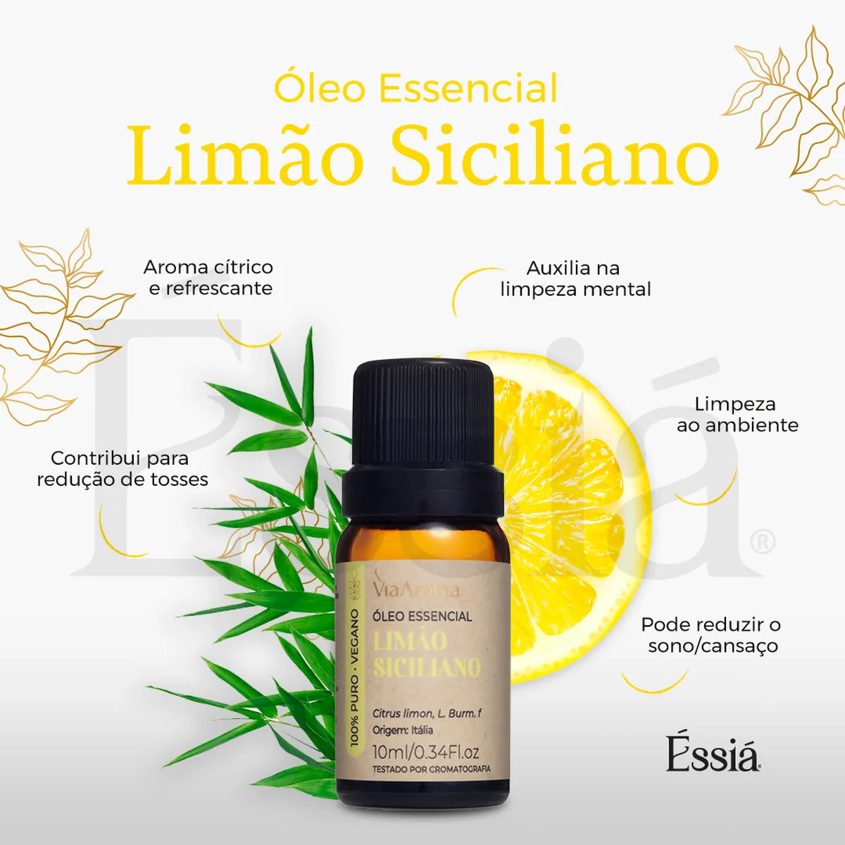 Óleo Essencial Limão Siciliano Via Aroma – 10 ml