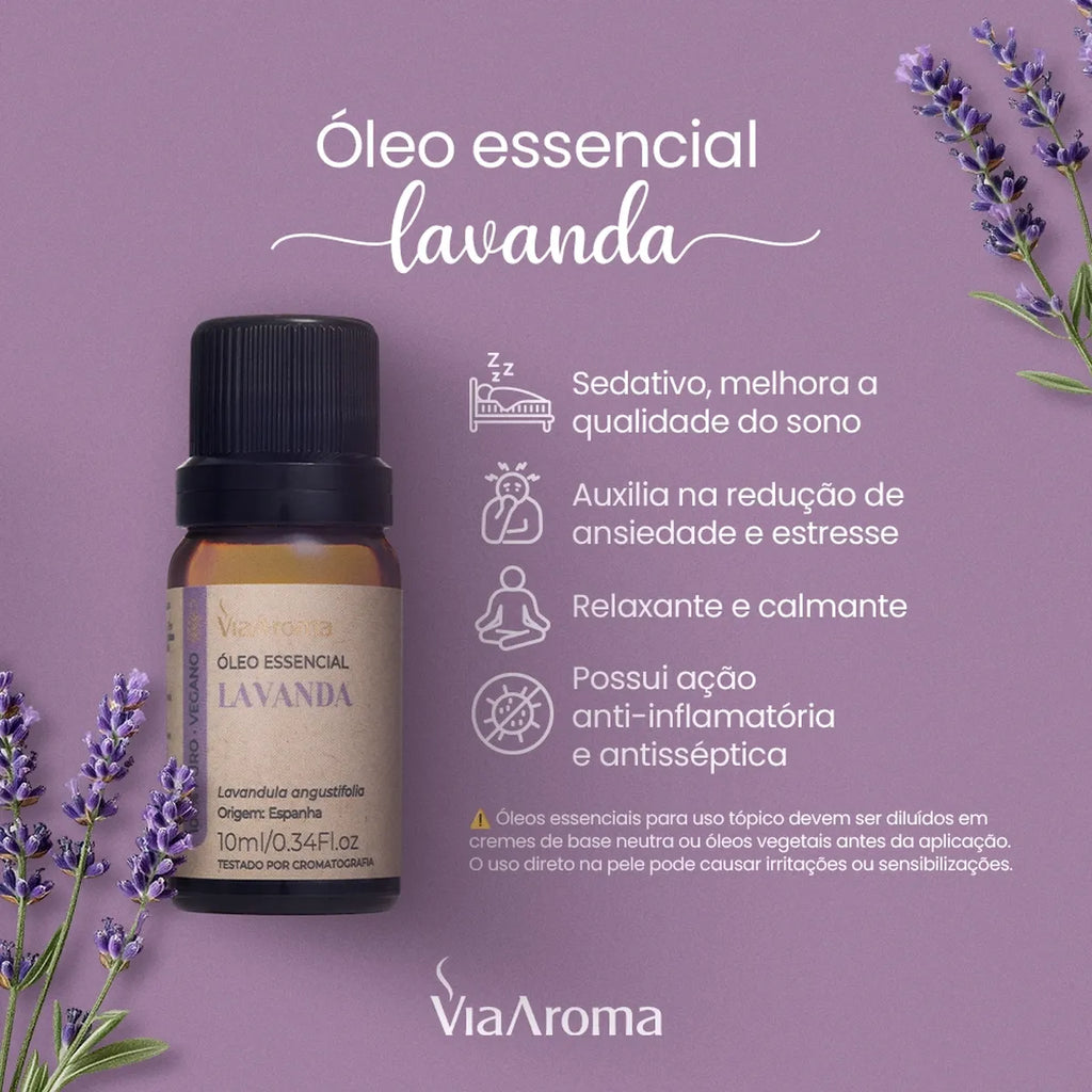 Óleo Essencial Lavanda Via Aroma – 10 ml