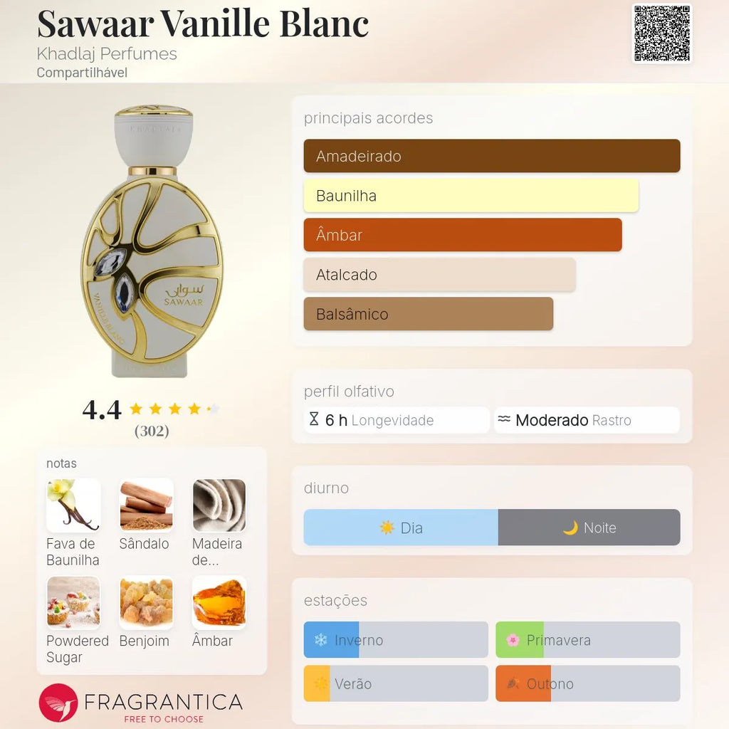 Sawaar Vanille Blanc Extrait de Parfum 100 ml