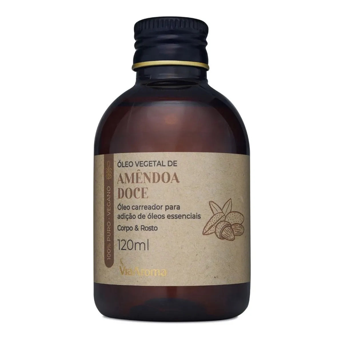 Óleo Vegetal Amêndoa Doce Via Aroma – 120 ml