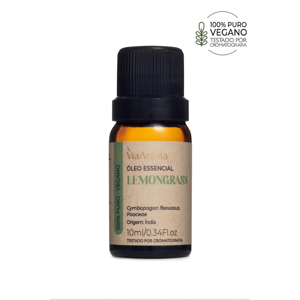 Óleo Essencial Lemongrass (Capim-limão) Via Aroma – 10 ml