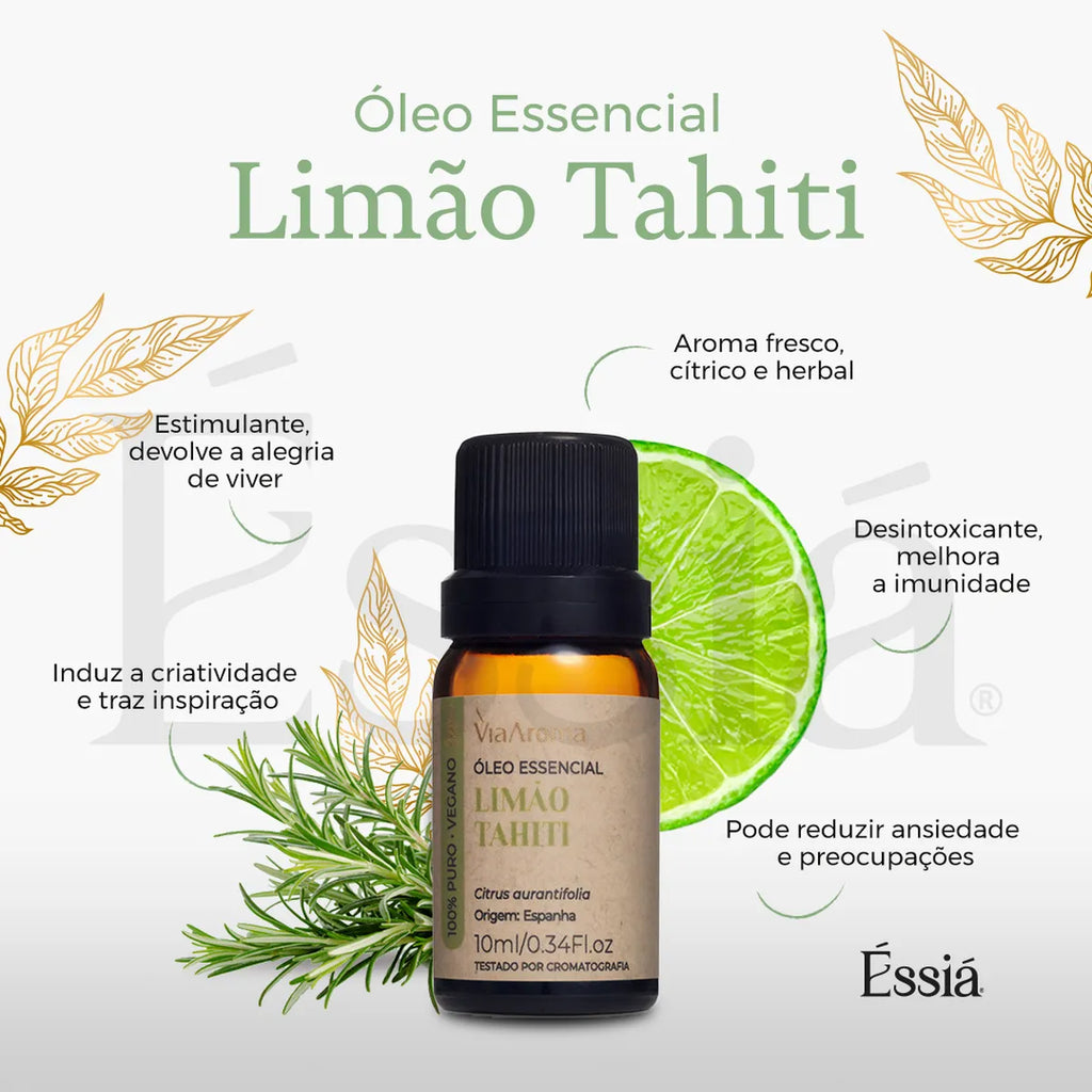 Óleo Essencial Limão Tahiti (Capim-lima) Via Aroma – 10 ml