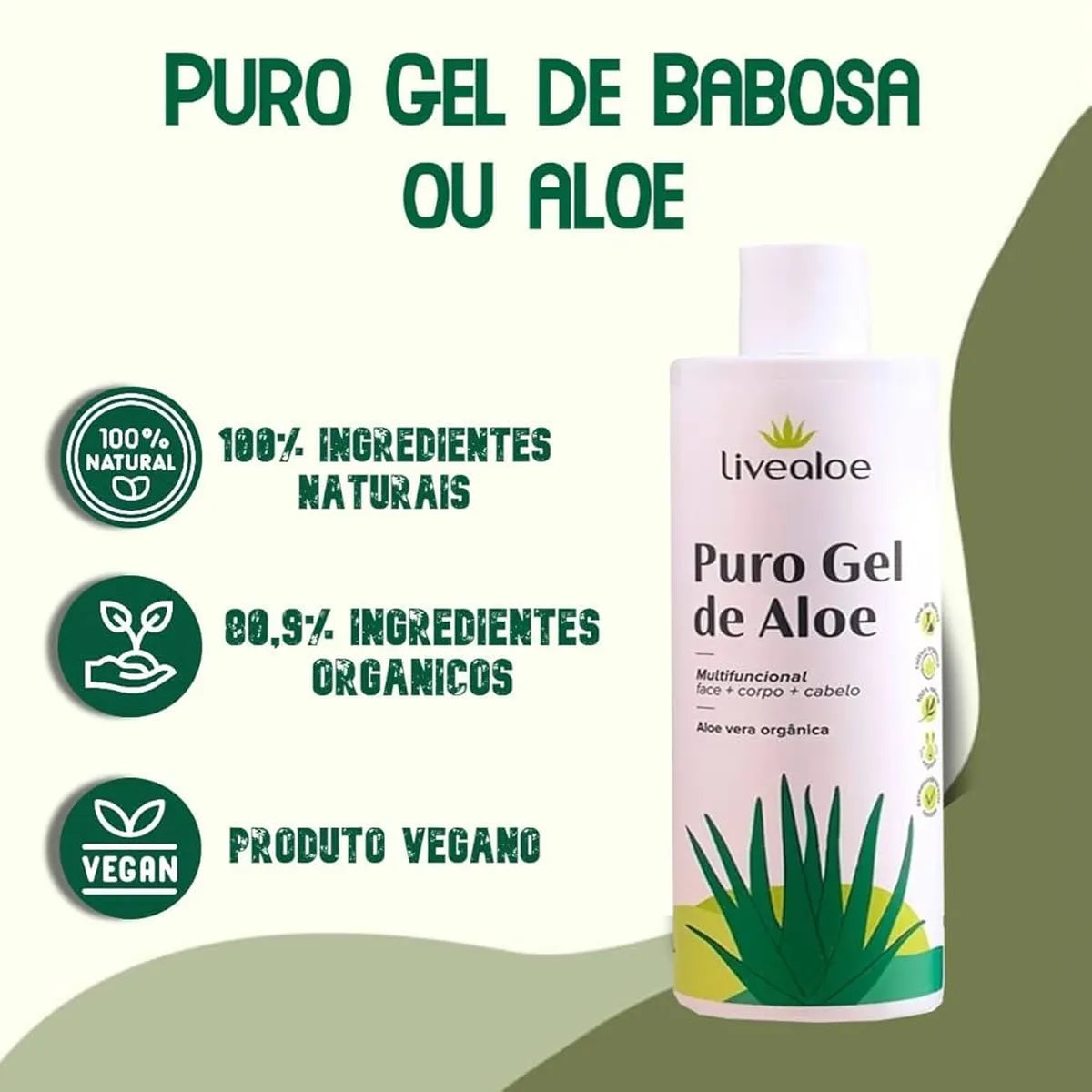 Puro Gel de Aloe Livealoe – 500 ml