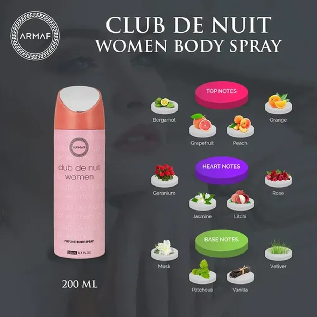 Club De Nuit Woman Body Spray 200 ml