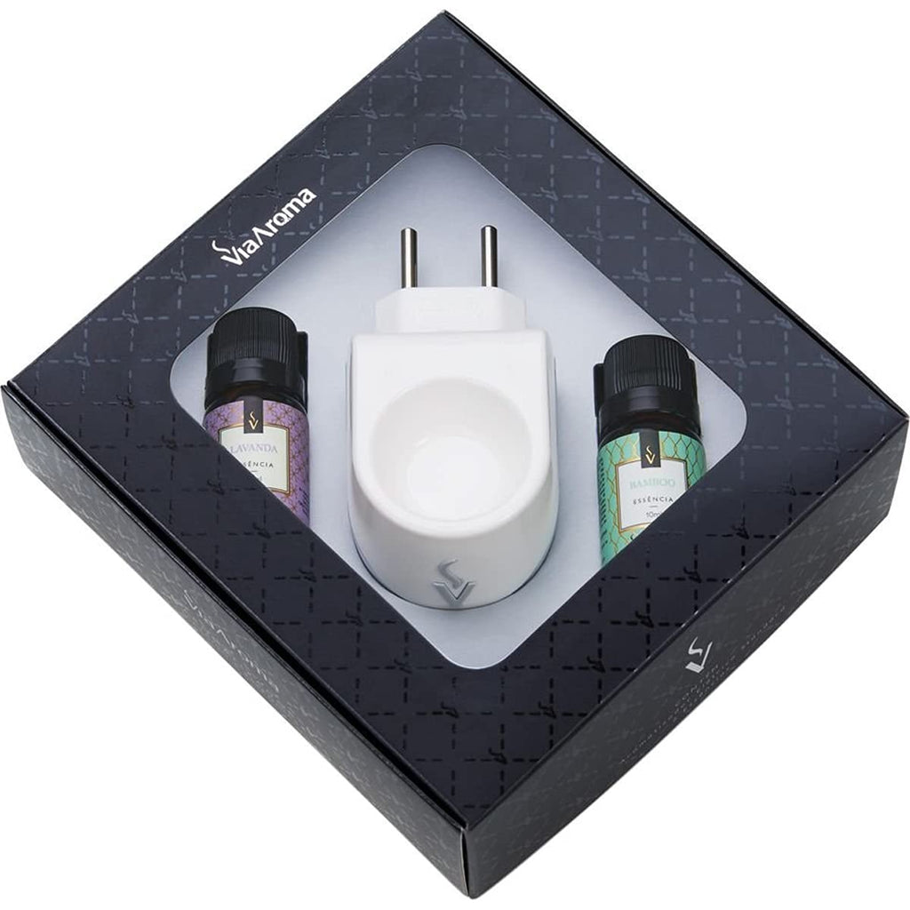 Kit Presente Aromatizador Elétrico De Ambiente Standard Essências Bamboo E Lavanda