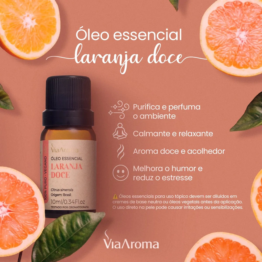 Óleo Essencial Laranja-Doce Via Aroma – 10 ml