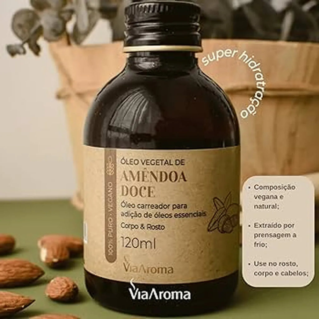 Óleo Vegetal Amêndoa Doce Via Aroma – 120 ml
